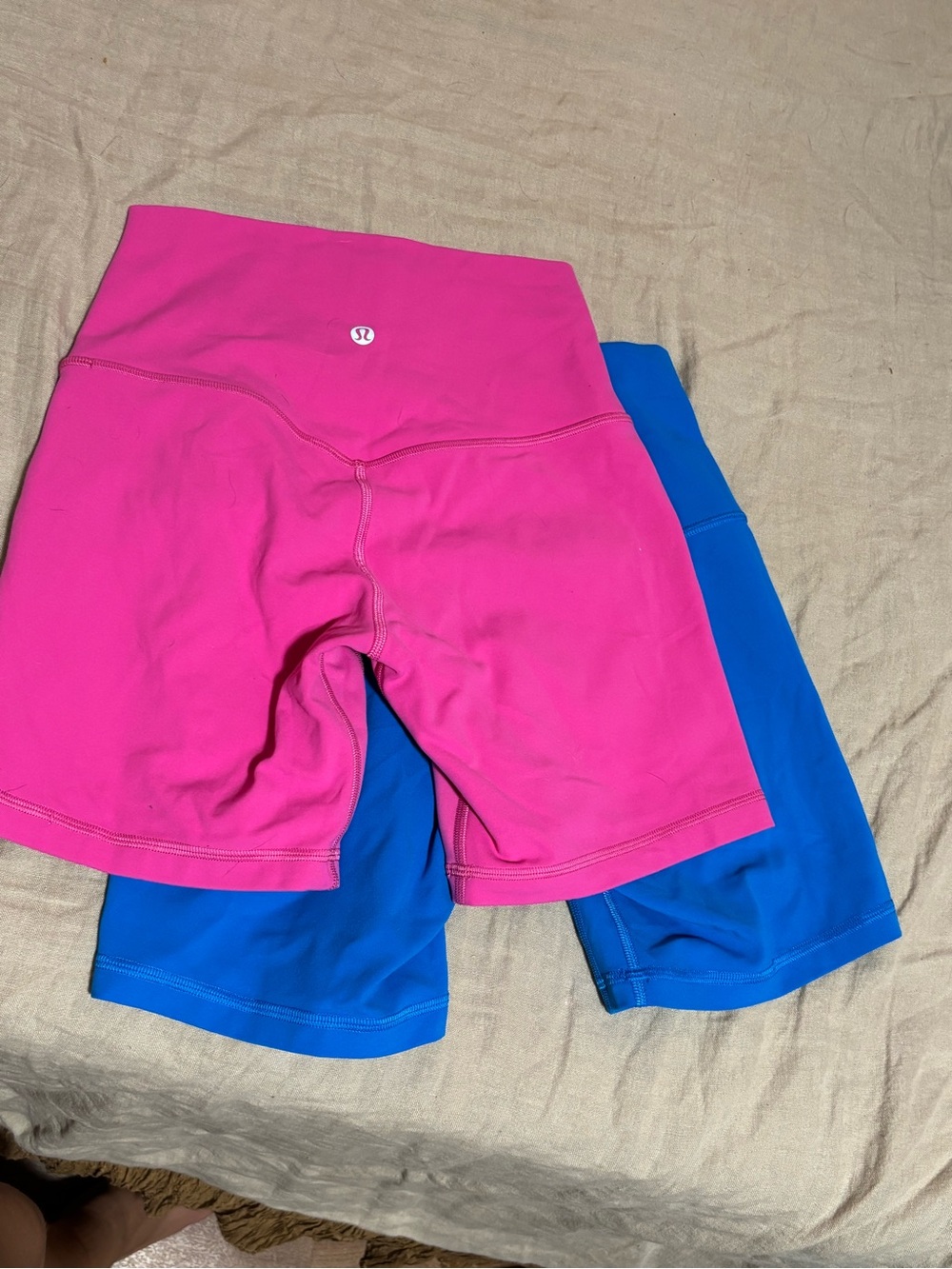 lululemon athletica Pink & Blue High-Rise Bike Shorts Duo
